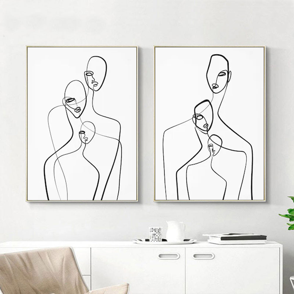 Wall art - Abstract Figures (2 sets)- Canvas Prints- Poster Prints
