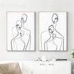 Wall art - Abstract Figures (2 sets)- Canvas Prints- Poster Prints