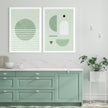 Wall art - Abstract Mint Green (2 sets)- Canvas Prints- Poster Prints