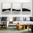 Wall Art -Abstract Black White Mountain ( 3 sets )- Poster Prints -Canvas Prints