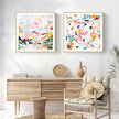 Wall Art - Abstract Mountain And Leaves 2 sets - Canvas Prints-Poster Prints
