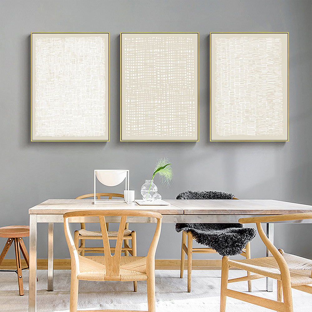 Wall Art - Abstract Neutral Modern (3 Sets) - Poster Prints -Canvas Prints