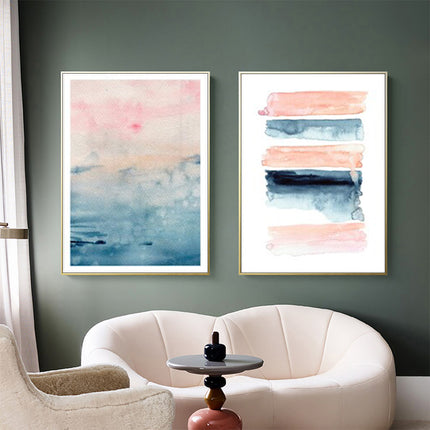 Wall art - Abstract Pink (2 sets)- Canvas Prints- Poster Prints