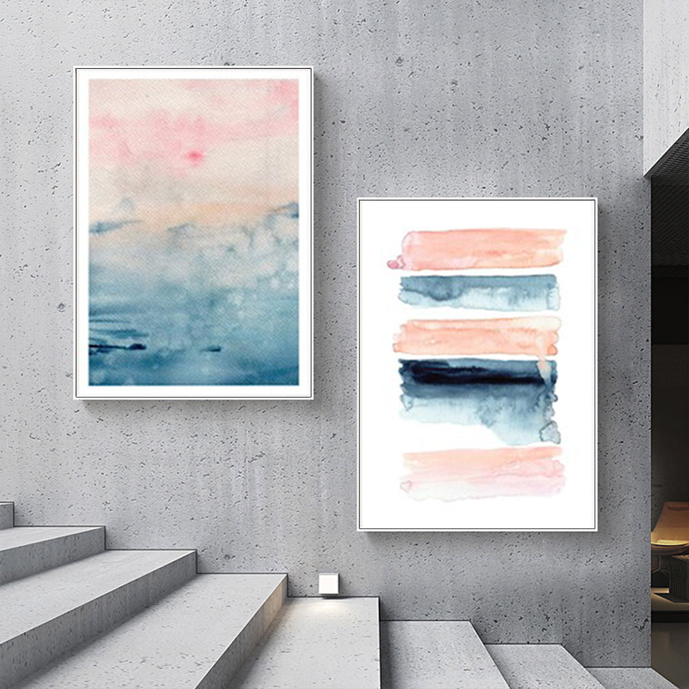Wall art - Abstract Pink (2 sets)- Canvas Prints- Poster Prints