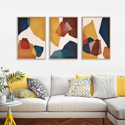 Wall Art - Abstract Stone (3 Sets) - Poster Prints -Canvas Prints