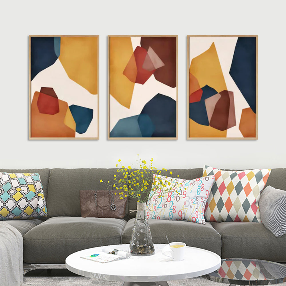 Wall Art - Abstract Stone (3 Sets) - Poster Prints -Canvas Prints