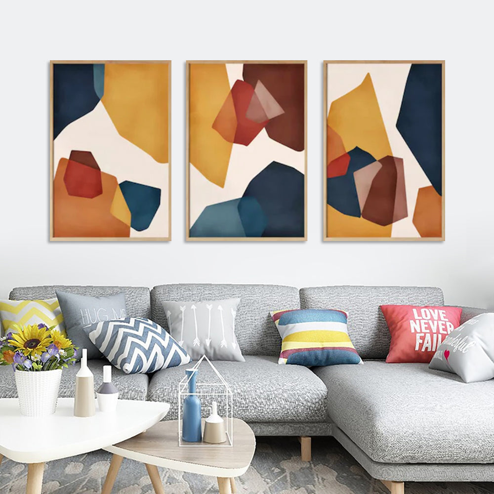 Wall Art - Abstract Stone (3 Sets) - Poster Prints -Canvas Prints