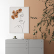 Wall Art - Abstract Woman with Flowers - Canvas Prints-Poster Prints