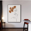 Wall Art - Abstract Woman with Flowers - Canvas Prints-Poster Prints
