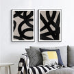 Wall art - Abstract black (2 sets)- Canvas Prints- Poster Prints