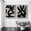 Wall art - Abstract black (2 sets)- Canvas Prints- Poster Prints