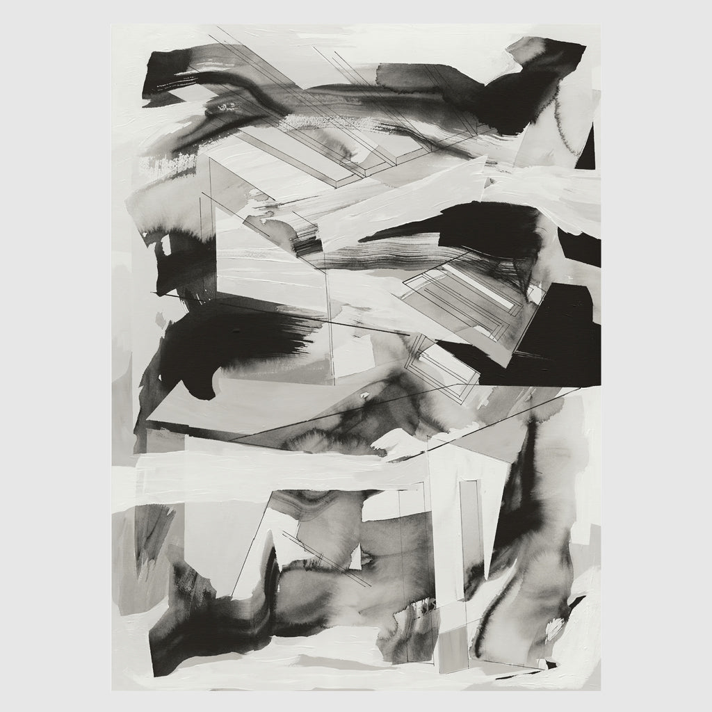 Wall art - Abstract Black and White 2 sets- Canvas Prints- Poster Prints