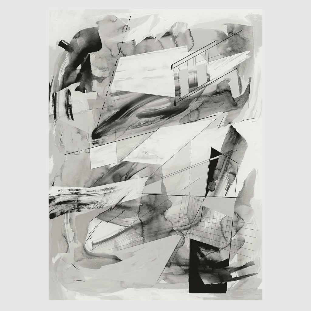 Wall art - Abstract Black and White 2 sets- Canvas Prints- Poster Prints