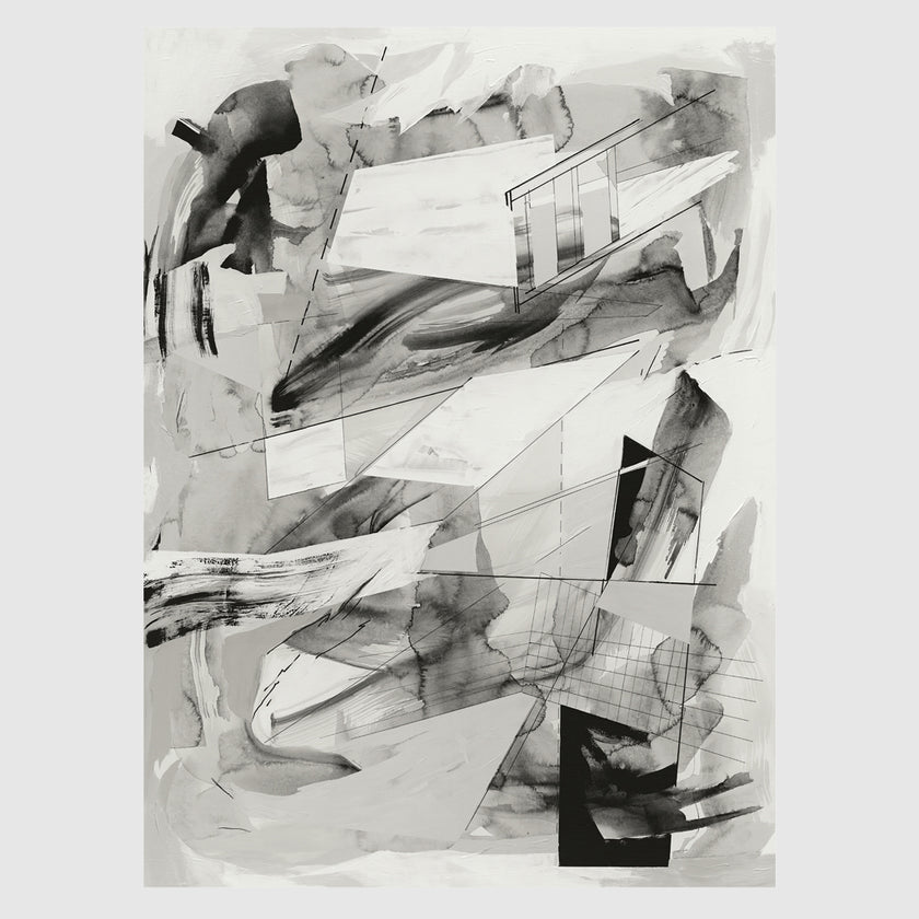 Wall art - Abstract Black and White 2 sets- Canvas Prints- Poster Prints