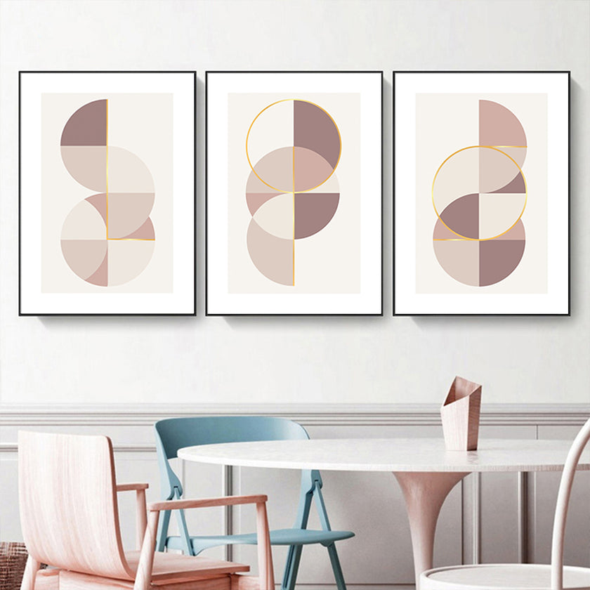 Wall Art - Abstract Circles ( 3 sets )- Poster Prints -Canvas Prints