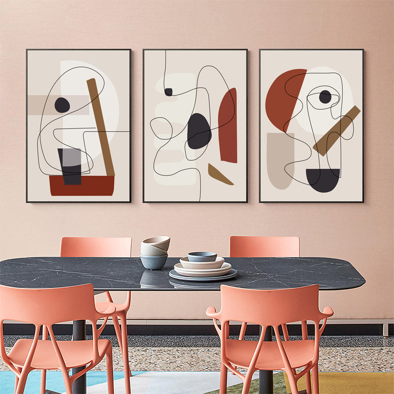 Wall Art -Abstract Line Art By Picasso ( 3 sets )- Poster Prints -Canvas Prints
