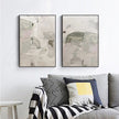 Wall art - Abstract Mint Grey (2 sets)- Canvas Prints- Poster Prints