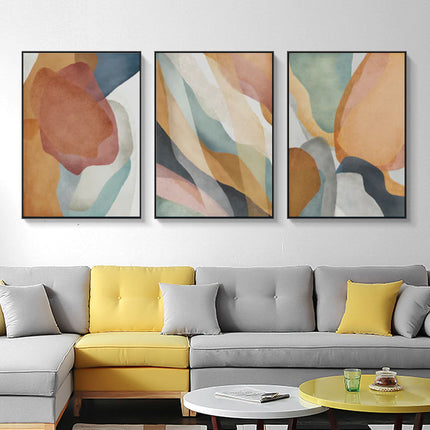 Wall Art - Abstract Orange (3 Sets) - Poster Prints -Canvas Prints