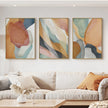 Wall Art - Abstract Orange (3 Sets) - Poster Prints -Canvas Prints