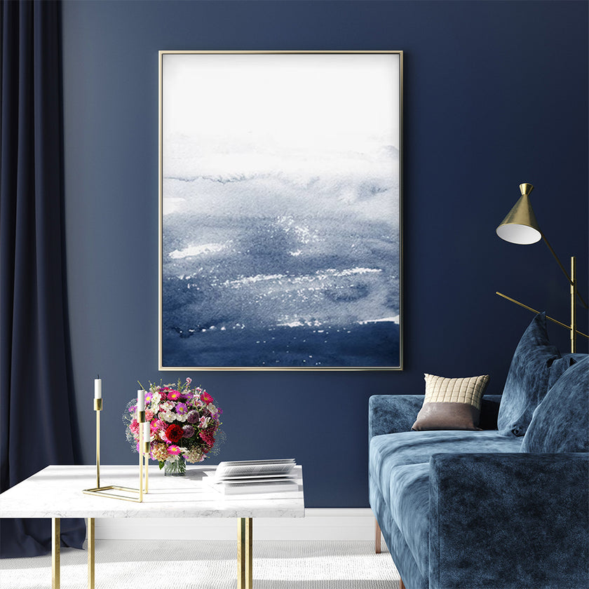 Wall Art - Abstract navy blue sea - Canvas Prints-Poster Prints