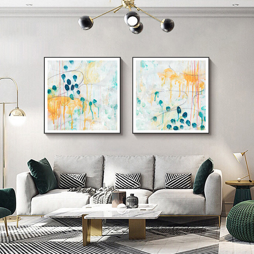 Wall Art - Abstract Olive (2 sets)- Canvas Prints-Poster Prints