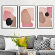 Wall Art - Abstract Pink ( 3 sets )- Poster Prints -Canvas Prints