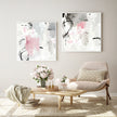 Wall Art Prints - Abstract Pink Grey (2 sets)- Canvas Prints-Poster Prints