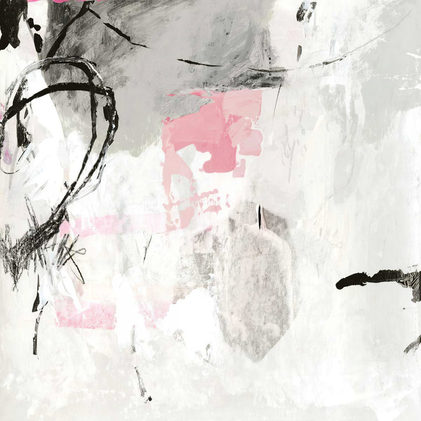 Wall Art Prints - Abstract Pink Grey (2 sets)- Canvas Prints-Poster Prints