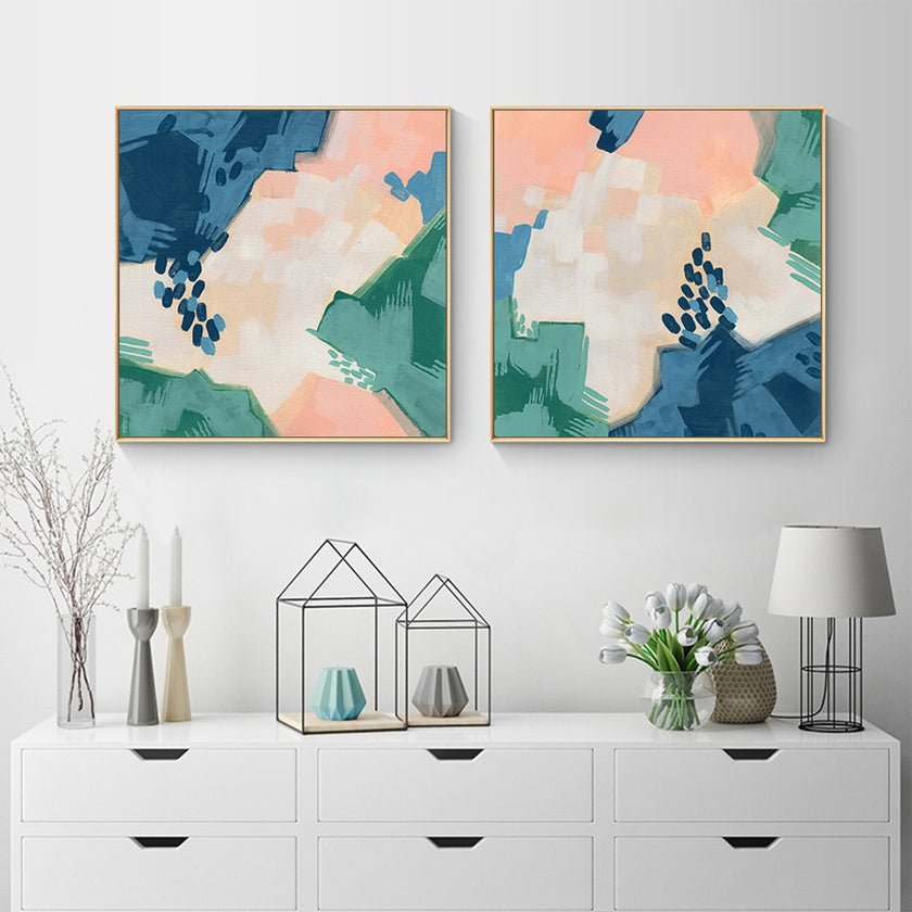 Wall Art - Abstract Pixel (2 sets)- Canvas Prints-Poster Prints