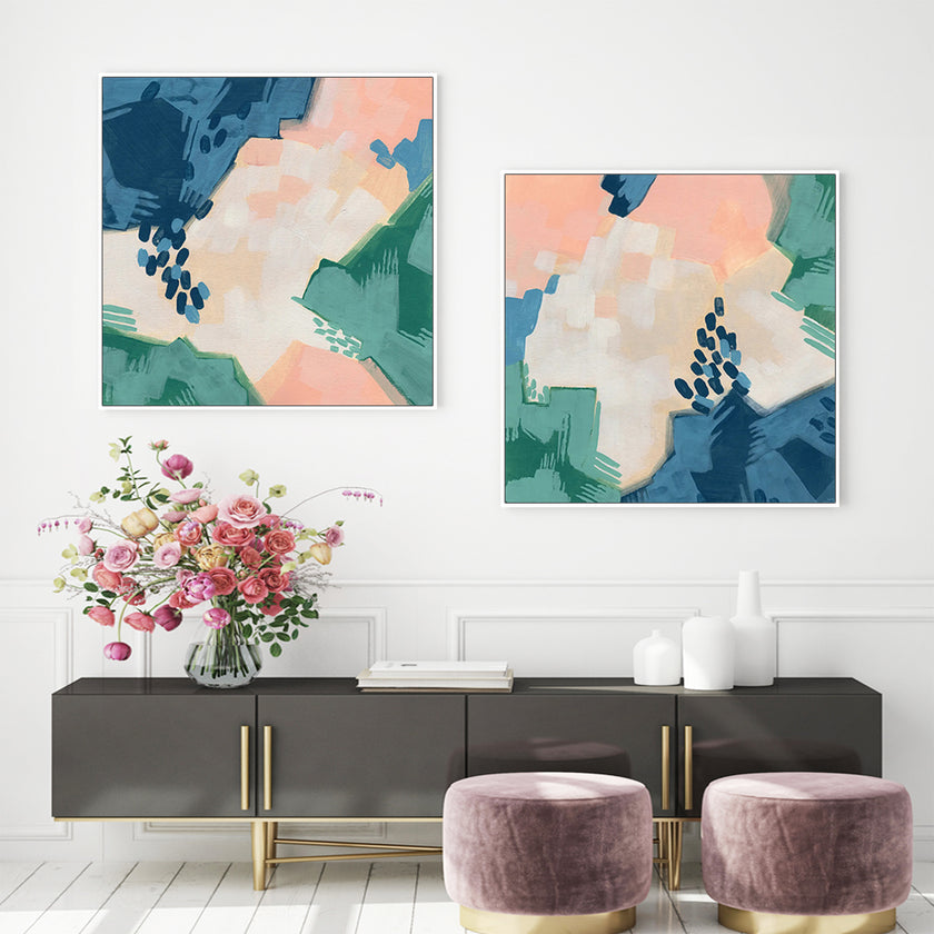 Wall Art - Abstract Pixel (2 sets)- Canvas Prints-Poster Prints