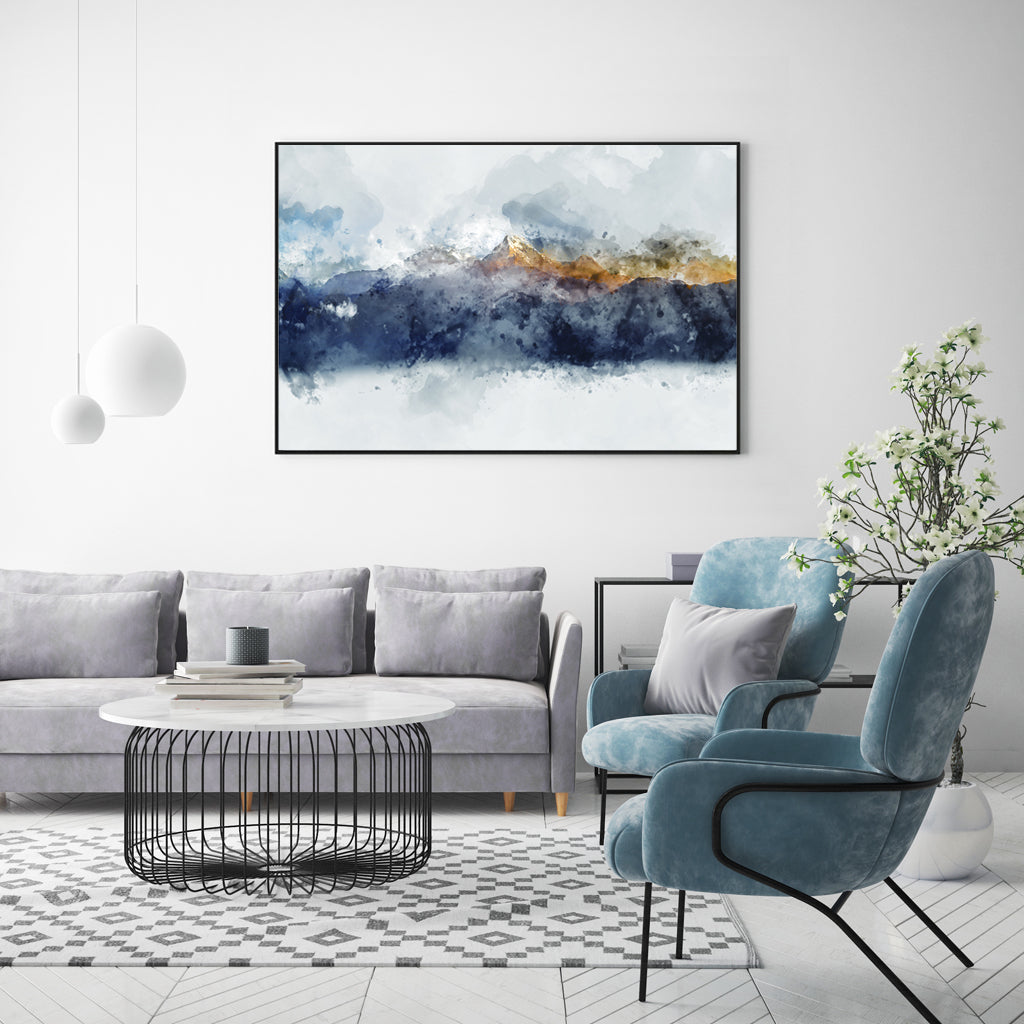 Wall Art - Abstract Sunlight Mountains - Canvas Prints-Poster Prints