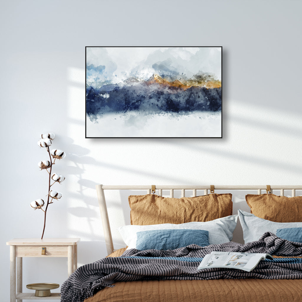 Wall Art - Abstract Sunlight Mountains - Canvas Prints-Poster Prints