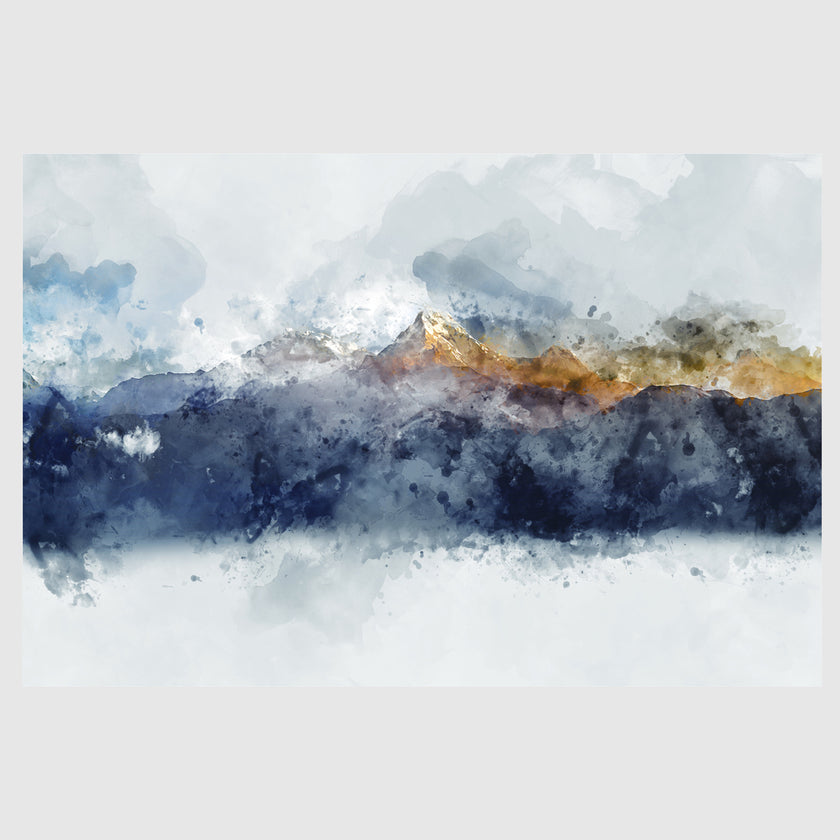 Wall Art - Abstract Sunlight Mountains - Canvas Prints-Poster Prints