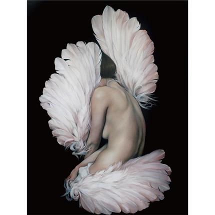 Figures Art - Print Wall Art - Angel wing girl - Canvas Prints-Poster Prints