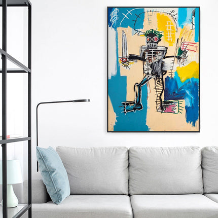 Wall Art -  Warrior By Michel Basquiat - Canvas Prints-Poster Prints