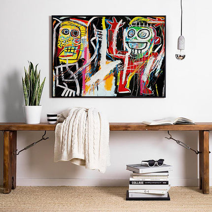 Wall Art - Basquiat Street Art - Canvas Prints-Poster Prints