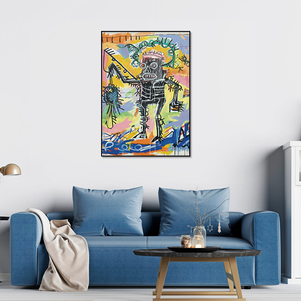 Wall Art - Basquiat Fishing 1981 - Canvas Prints-Poster Prints