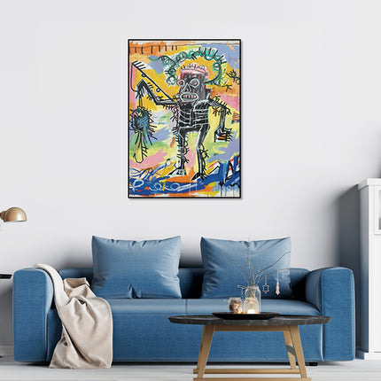 Wall Art - Basquiat Fishing 1981 - Canvas Prints-Poster Prints