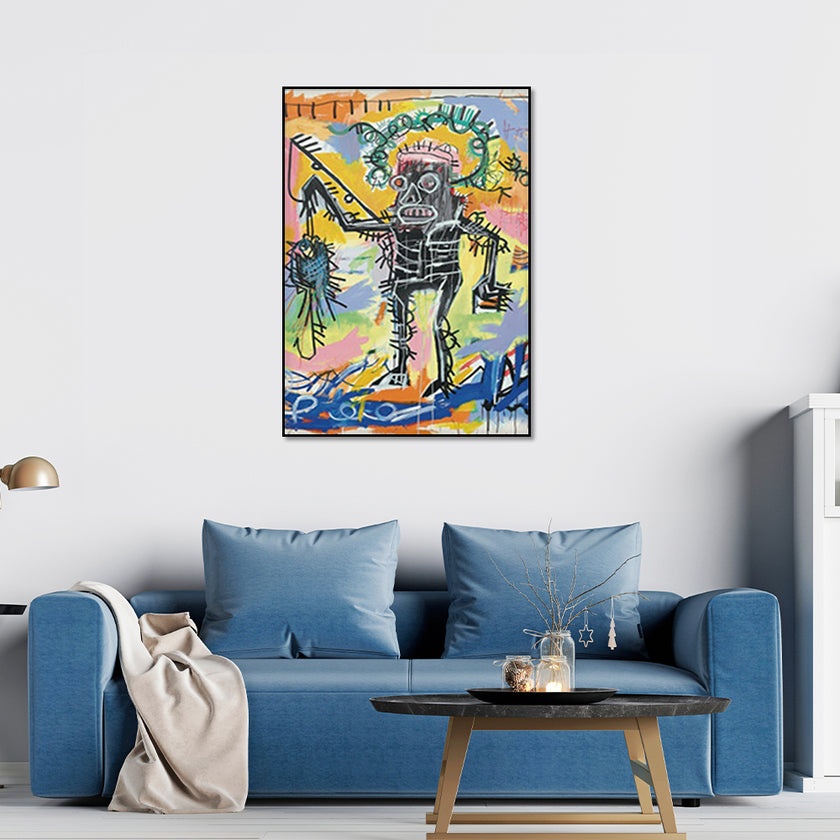 Wall Art - Basquiat Fishing 1981 - Canvas Prints-Poster Prints