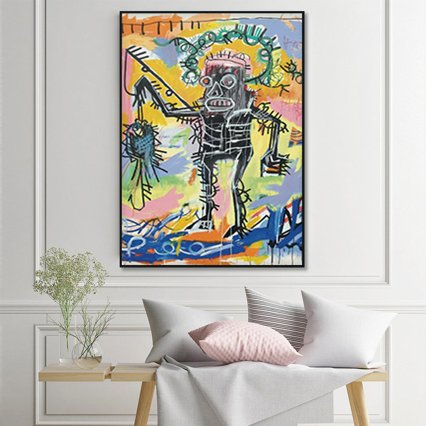 Wall Art - Basquiat Fishing 1981 - Canvas Prints-Poster Prints