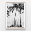 Landscape art prints - Beach Surfboards black - Canvas Prints - Poster Prints