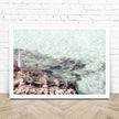 Landscape art prints - Blue beach chairs - Canvas Prints - Poster Prints
