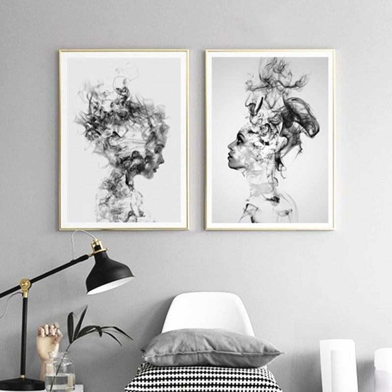 Wall art - Beautiful Girl 2 sets- Canvas Prints- Poster Prints