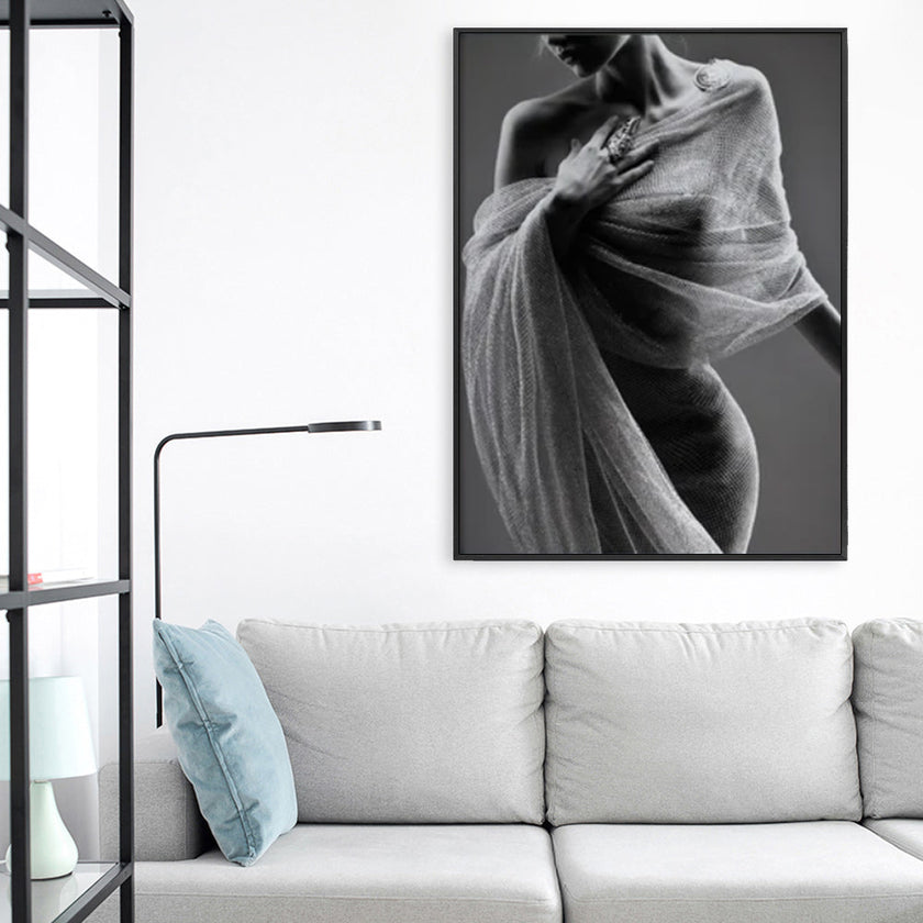 Wall Art - Beautiful Naked Woman - Canvas Prints-Poster Prints
