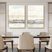 Wall art - Abstract Beige And Grey (2 sets) - Canvas Prints- Poster Prints