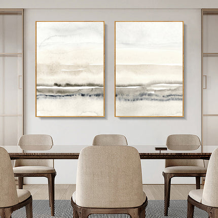 Wall art - Abstract Beige And Grey (2 sets) - Canvas Prints- Poster Prints