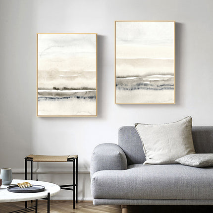 Wall art - Abstract Beige And Grey (2 sets) - Canvas Prints- Poster Prints