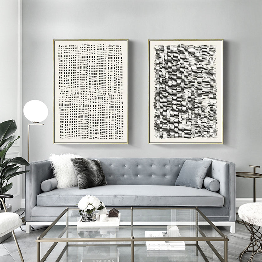 Wall art - Beige Creme Neutral Modern Art (2 sets)- Canvas Prints- Poster Prints