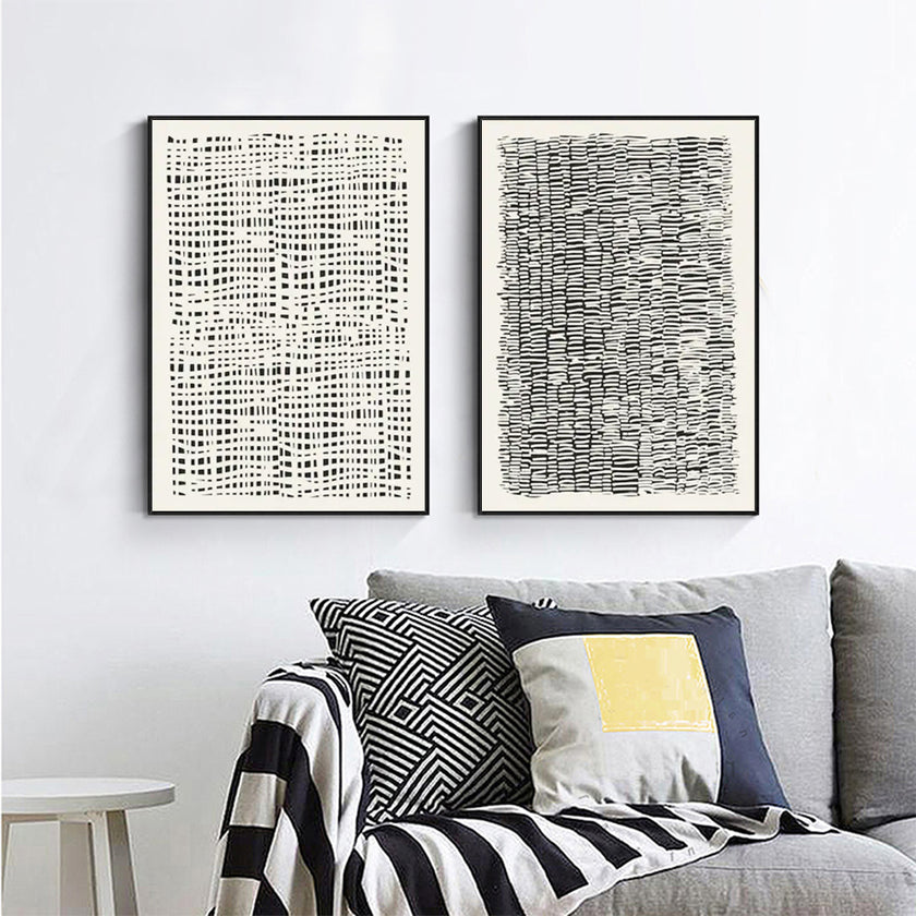 Wall art - Beige Creme Neutral Modern Art (2 sets)- Canvas Prints- Poster Prints