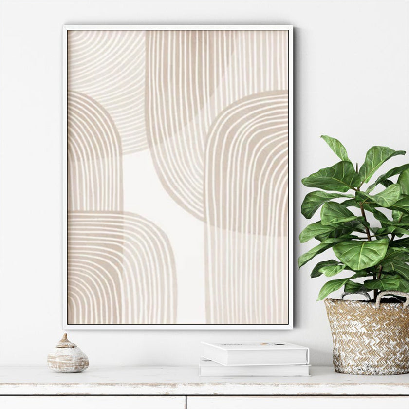 Wall Art - Beige Geometric - Canvas Prints-Poster Prints